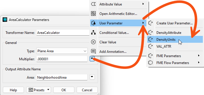 Choosing DensityUnits